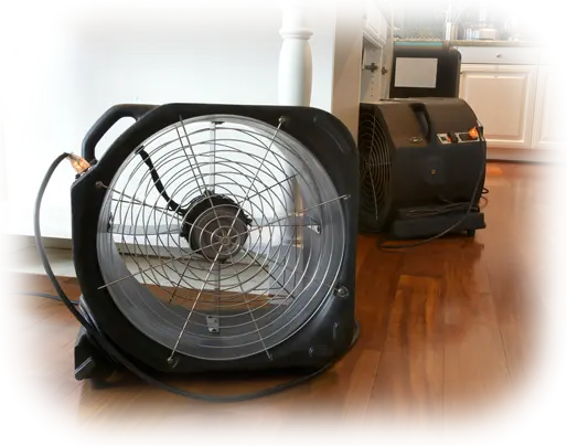Axial Air Movers With a Dehumidifier In The Back